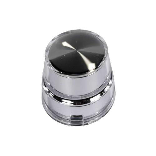 Chrome knob on a white background