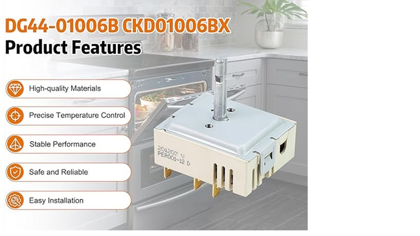 Genuine Samsung DG44-01006B Range Oven Dual Energy Regulator Switch - Infinite Surface Element Control Switch