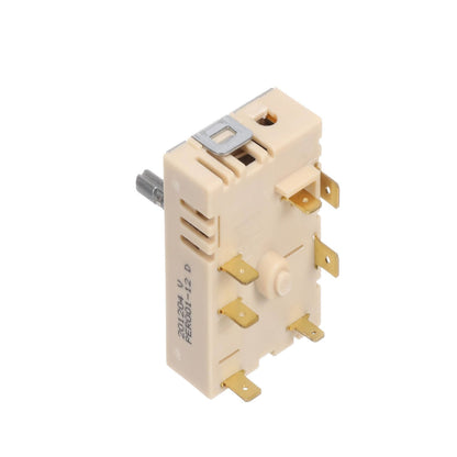 Mechanical switch or relay on a white background